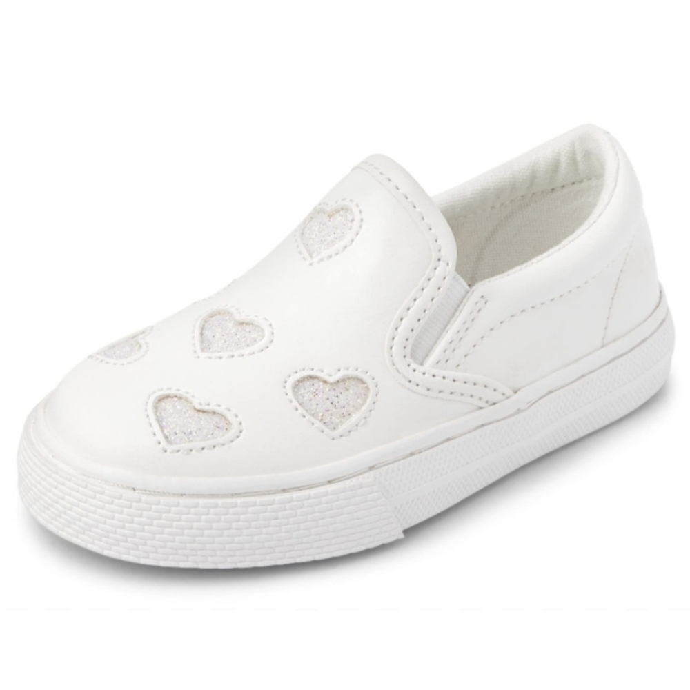 The Children's Place Baby Toddler Girls Rockstar Heart Slip On Sneakers, 6